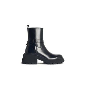 Jimmy Choo Conny Flat Black Leather Ankle Boots - NWT